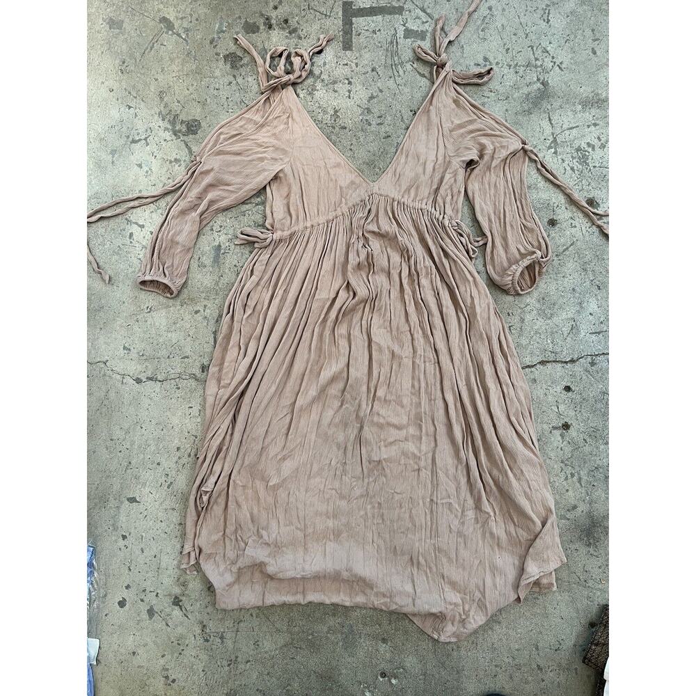 FREE PEOPLE WOMEN’S SIZE XSMALL FLOWY RESORT FESTIVAL‎ DRESS MAUVE SEE PICS